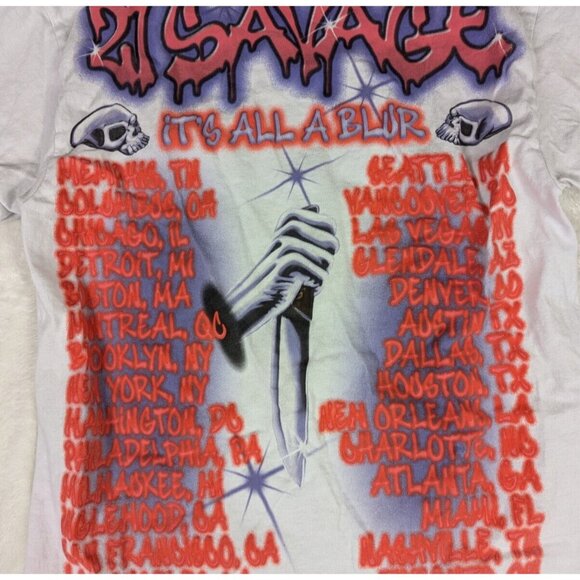 Drake 21 Savage Its All A Blur Tour T Shirt IAAB 2023 Official Concert Rap Tee - Picture 5 of 7